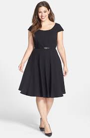 Calvin Klein Cap Sleeve Fit Flare Dress Plus Size Nordstrom Plus Size Dresses Fit Flare Dress Plus Size Black Dresses