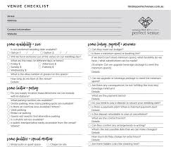 Venue Checklist Image Jpg 903 772 Wedding Venues Checklist Event Planning Checklist Templates Free Wedding Printables