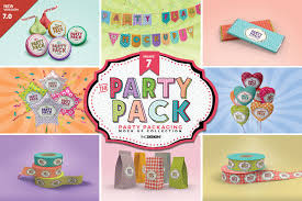 The Party Pack Mockup Collection Volume 7 370162 Branding Design Bundles Design Mockup Free Free Packaging Mockup Packaging Mockup