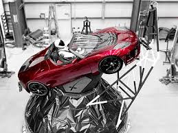 Elon musk's red tesla roadster is spotted zooming through space in incredible footage captured 'starman' riding a tesla roadster was launched into orbit on february 6 millions of people worldwide have been following the fate of the craft Tesla Roadster Elon S Roadster Starman Gunter S Space Page