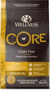 Wellness Core Grain Free Puppy Chicken Turkey Recipe Dry Dog Food 4 Lb Bag