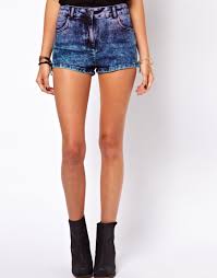 We typically prefer washes that don't have so much contrast. Asos Collection Denim Shorts In Ombre Colored Acid Wash In Blue Lyst