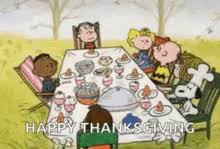 Schulz's peanuts cartoon special, first aired in 1973, was shown in. Charlie Brown Thanksgiving Dinner Gifs Tenor