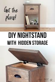 Easy Diy Nightstand With Hidden Compartment Diy Nightstand Bedside Table Diy Diy Furniture Projects