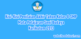 Nov 16, 2020 · soal pat seni budaya kelas 8 kurtilasdapatkan soal latihan ulangan kenaikan kelas ujian akhir semester tahun ajaran 2019 kelas viii mata pelajaran seni budaya semester ii sesuai dengan kurikulum 2013 kurtilas kurtilas dan disertai dengan kunci jawabannya. Kisi Kisi Pat Seni Budaya Kelas 8 Kurikulum 2013 Tahun 2021