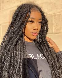 Once you get your desired look, give the hairstyle a personal touch with an ankara headscarf. Distressed Locs Styles Ideas For Natural Faux Locs Jorie Hair