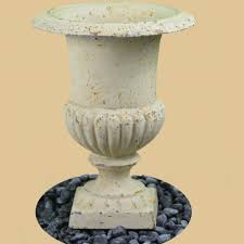 Kleine Eisen Amphore 24cm Antik Weiss Garten Passion