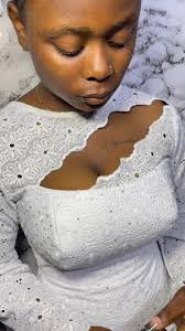 The dress is the caption 🤍 #seamsbyfeesah #fypage white lace styles 2024  white lace style for ladies white lace style for wedding guest 2024 white  long gown for ladies 2024 bustier style for women ...