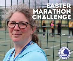Mrs Mustoe, who is part of our brilliant admin team, was inspired to try  running by the Easter Marathon Challenge. She said, “I had never been  interested in running but when I