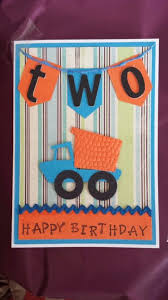 Homemade Birthday Card For 4 Year Old Boy Two Year Old Birthday Card Old Birthday Cards Birthday Card Craft Cool Birthday Cards