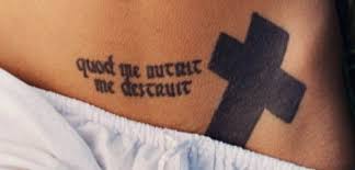 Quod me nutrit, me destruit is a kitschy latin phrase that generally translates into what nourishes me, also destroys me. young people love to spout that phrase because they relate the idea of nourishment to sex, drugs, alcohol and probably, at one time, rock and roll. Arf Arf Aloneandforsakenbyfateandbyman Angelina Jolie S