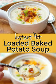 This Instant Pot Loaded Baked Potato Soup Is So Hearty Creamy And Comforting The Flavors Soup Recipes Slow Cooker Baked Potato Soup Baked Potato Soup Recipe