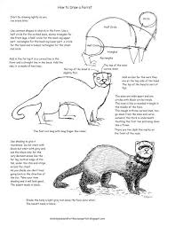 How To Draw Worksheets For The Young Artist Printable How To Draw A Ferret Worksheet Animal Art Animal Drawings Drawing Supplies