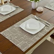 Rs 189 / pieceget latest price. Aliexpress Com Buy Fashion Linen Fabric Placemat Heat Insulation Mat Dining Table Mat Coasters 32x45cm Newspa Newspaper Crafts Fabric Table Runner Table Mats