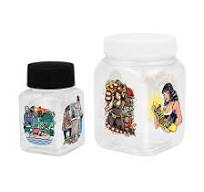 Factory Sale Recycling Food Grade Pet Canisters Empty Storage Container  Square Transparent Plastic Candy Gummy Jar