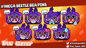 The 5 most recently used pins can be used in a shortcut next to the . button in the chat. Don T Call Me Honey Mega Beetle Bea Pins Skin Count 70 108 Brawlstars