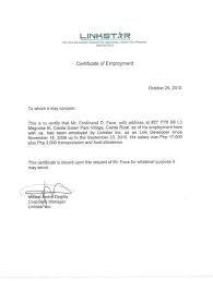 Letter of certification of employment sample. Request Of Certification Of Employment Letter Sample Certificate Of Employment Castor Tan Law Office Slideshare Certificate Of Experience For Job Paperblog