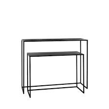 Merveilleuse console balinaise entièrement travaillée à la main. 2 Consoles En Metal Eszential Pomax Drawer
