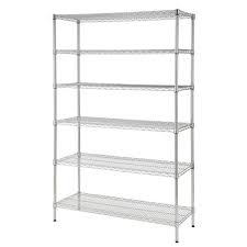 Includes flip sights and one. Hdx Chrome 6 Tier Heavy Duty Metal Wire Shelving Unit 48 In W X 72 In H X 18 In D Hd18481302ps 1 The Home Depot