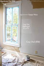 The top far back of the kitchen featured glass fronted cabinetry. Paint Colour Review Benjamin Moore Gray Owl Oc 52 Light Grey Paint Colors Light Gray Paint Grey Paint Colors