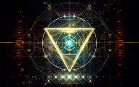 Download Wallpapers Triangles 4k Digital Art Neon Lights Creative Geometric Shapes Besthqwallpapers Com Abstract Digital Art Abstract Wallpaper Abstract