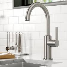 Combine the classic taste of stainless steel appliances with customizable mixed metal finishes designed to fit your kitchens unique style. Kraus Oletto Single Handle Kitchen Bar Faucet Stainless Steel Kpf 2822sfs Rona