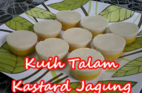 Kue talam pandan talam jagung hunkwe aneka olahan jagung manis puding jagung manis talam tepung beras pandan. Resepi Kuih Talam Kastard Jagung Paling Mudah 6 Langkah Je Aneka Resepi Mudah Dan Sedap