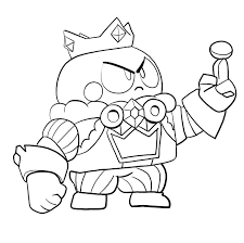 Desenho De King Lou De Brawl Stars Para Colorir Colorir Desenhos Coisas Simples Para Desenhar