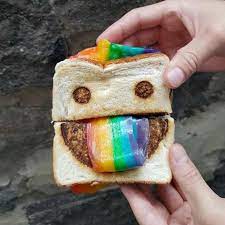 Rainbow Toastie How To Play With Your Food Like A Boss Rainbowtoastie Melbourne Now Open An Rainbow Grilled Cheese Melbourne Food Melbourne Breakfast