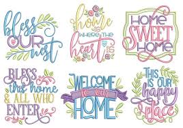 Happy Home Word Art Word Art Word Art Design Machine Embroidery Designs Projects