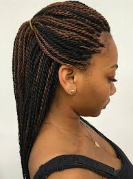 Twist the 2 strands counterclockwise around. Black Rope Twists With Highlights Rope Braided Hairstyle Twist Braid Hairstyles Senegalese Twist Hairstyles
