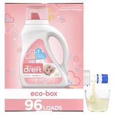 Dreft Eco Box Stage 1 Newborn He 96 Loads Liquid Laundry Baby Detergent 105 Fl Oz Walmart Com