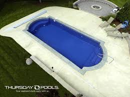 Cathedral Fiberglass Pool By Thursday Pools In 2020 Pool Fiberglass Pools Pool Patio