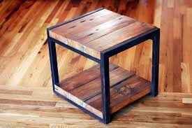 The cheapest type of wood and no additional options were selected. Reclaimed Wood Steel Side Table Metal Furniture Welded Furniture Metal Furniture Design