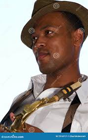 Hip Young Saxophonist Stock Photos