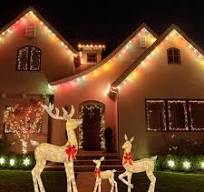 Large 3 Piece LED Lighted Holiday 3D Deer Family Buck Doe ...