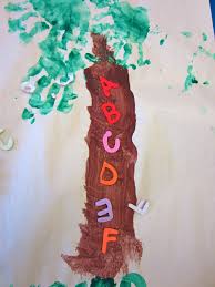 Chicka Chicka Boom Boom Lesson Extension Idea Finger Painting And Alphabet Stickers As A Modification For Younger Art Classroom Educational Crafts Art Lessons