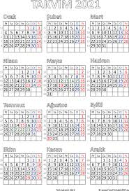 2021 Icin Yazdirilacak Takvim Ucretsiz Yazdirilabilir Pdf