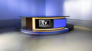 Anchor News Desk Tv Set Design Broadcast Furniture Tv Set Design Tv Sets Sales Desk