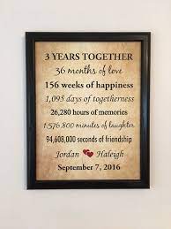 3 Year Anniversary Gift For Girlfriend 3 Years Together For Wife 3rd Anniversary Gi Year Anniversary Gifts 1 Year Anniversary Gifts 2 Year Anniversary Gift