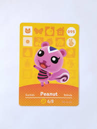 Animal Crossing Amiibo Card Peanut 95 Mercari Animal Crossing Amiibo Cards Animal Crossing Animal Crossing Villagers