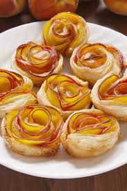 Peach Roses Recipe Peach Desserts Puff Pastry Recipes Peach Dessert Recipes