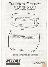 Your bread machine has four bread cycles plus a dough program to choose from. Welbilt Baker S Select Abm6200 Recipe Instruction Booklet Pdf Download Manualslib