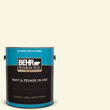 Behr Premium Plus 1 Gal W B 300 Magnolia Blossom Satin Enamel Exterior Paint And Primer In One
