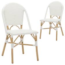 Shop for rattan furniture online at target. Temple Webster White Paris Pe Rattan Outdoor Cafe Dining Chairs Reviews