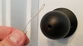 Take a thin screwdriver and insert it into the hole in the middle of the doorknob. How To Open A Bathroom Or Bedroom Privacy Lock From The Outside Youtube