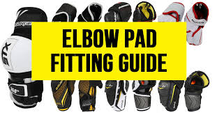 elbow pad fitting guide for hockey players