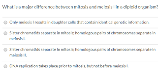 In female animals, three of the four meiotic products are typically eliminated by extrusion into polar meiosis begins with a diploid cell, which contains two copies of each chromosome, termed homologs. What Is A Major Difference Between Meiosis Ii And Mitosis