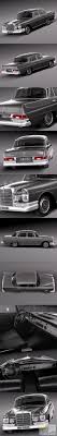 Download Mercedes Benz 300se W112 1961 1965 3d Model Desirefx Com Mercedes Benz Benz Mercedes