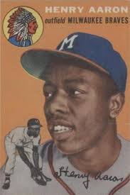 HANK AARON HOF SIGNED 1954 TOPPS ROOKIE RC RETRO 928/1954 JSA AUTO NM CARD 